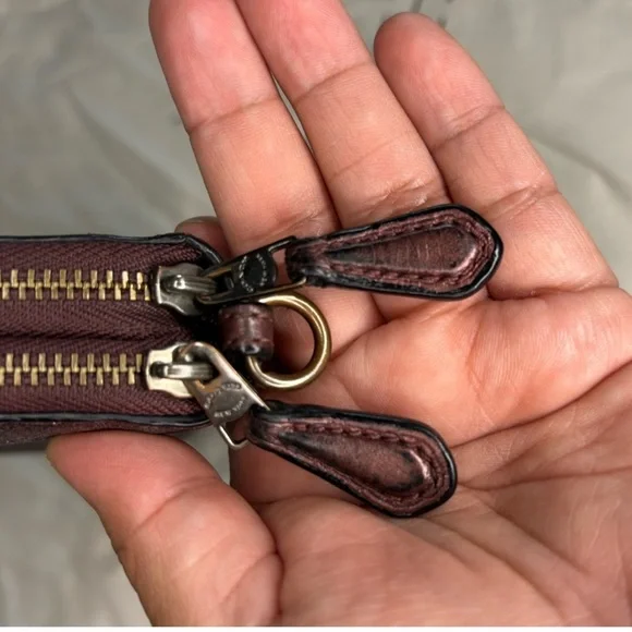 Coach Double Zipper Glitter Wallet Wristlet - Picture 13 of 15